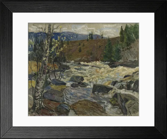 Framed Print : The Waterfall at Mesna, 1905. Creator: Lars Jorde Framed Print : The Waterfall at Mesna, 1905. Creator: Lars Jorde
