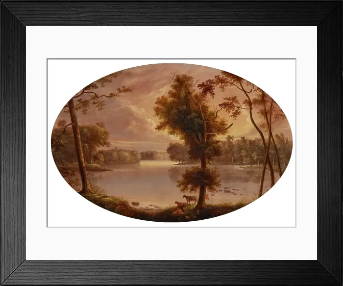 Framed Print : Landscape (probably near Lafayette, Indiana), date unknown, c1840s. Creator: George Winter Framed Print : Landscape (probably near Lafayette, Indiana), date unknown, c1840s. Creator: George Winter