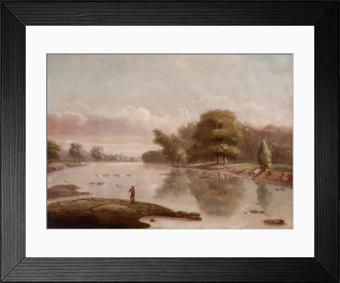 Framed Print : Tipton Island Near Logansport, Indiana, date unknown, c1840s. Creator: George Winter Framed Print : Tipton Island Near Logansport, Indiana, date unknown, c1840s. Creator: George Winter