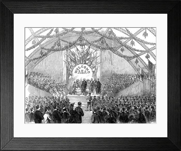 Framed Print : The Prince of Wales distributing prizes to the boys of the Derby Grammar-School, 1872. Creator: Unknown Framed Print : The Prince of Wales distributing prizes to the boys of the Derby Grammar-School, 1872. Creator: Unknown
