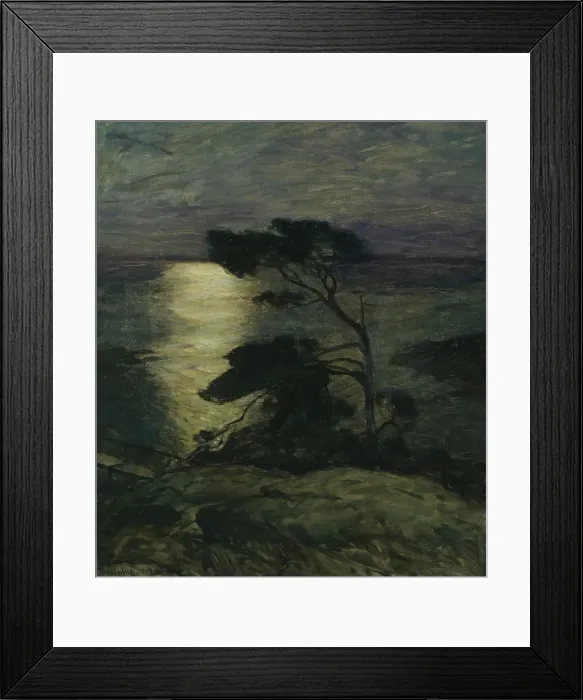 Framed Print : Pine Tree on the Coast in Moonlight, 1902. Creator: Thorolf Holmboe Framed Print : Pine Tree on the Coast in Moonlight, 1902. Creator: Thorolf Holmboe