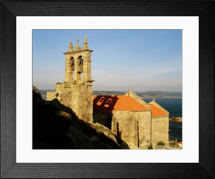 Framed Print : Parish Church of Santa Maria, Muxia, La Coruna province, Galicia, Spain, 14th century, (2001). Creator: LTL Framed Print : Parish Church of Santa Maria, Muxia, La Coruna province, Galicia, Spain, 14th century, (2001). Creator: LTL