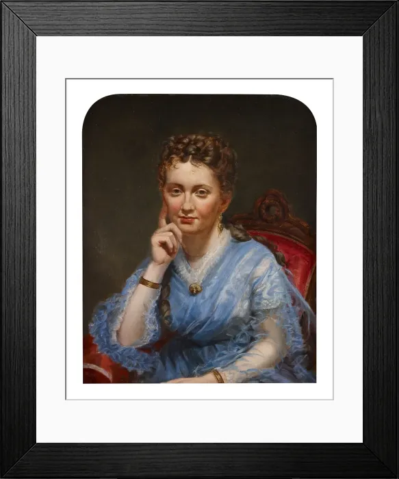 Framed Print : Virginia Rohm Wilson, about 1875. Creator: Jacob Cox Framed Print : Virginia Rohm Wilson, about 1875. Creator: Jacob Cox