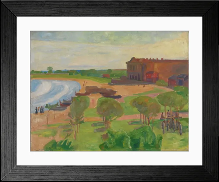 Framed Print : The Beach at Terracina, 1902. Creator: Thorvald Erichsen