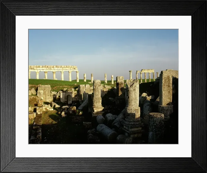 Framed Print : Ruins of the Temple of Zeus Belos, Apamea (Afamia), Syria, 2001. Creator: LTL Framed Print : Ruins of the Temple of Zeus Belos, Apamea (Afamia), Syria, 2001. Creator: LTL