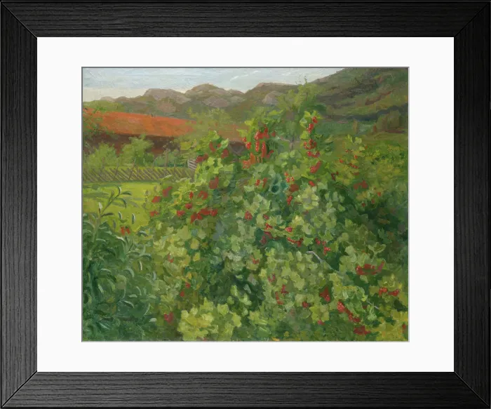 Framed Print : The Currant Bush, 1905. Creator: Thorvald Erichsen Framed Print : The Currant Bush, 1905. Creator: Thorvald Erichsen
