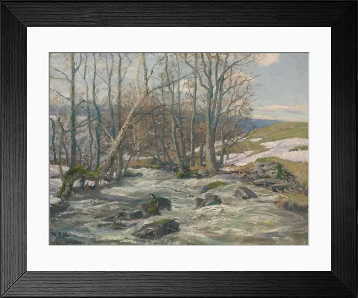 Framed Print : Spring at Mesna, 1912. Creator: Fredrik Jonas Lucian Botfield Collett Framed Print : Spring at Mesna, 1912. Creator: Fredrik Jonas Lucian Botfield Collett