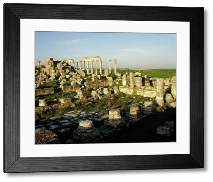 Framed Print : Ruins of the Temple of Zeus Belos, Apamea (Afamia), Syria, 2001. Creator: LTL Framed Print : Ruins of the Temple of Zeus Belos, Apamea (Afamia), Syria, 2001. Creator: LTL