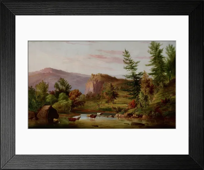 Framed Print : Brook in Summer, 1850s-1860s. Creator: Jacob Cox Framed Print : Brook in Summer, 1850s-1860s. Creator: Jacob Cox