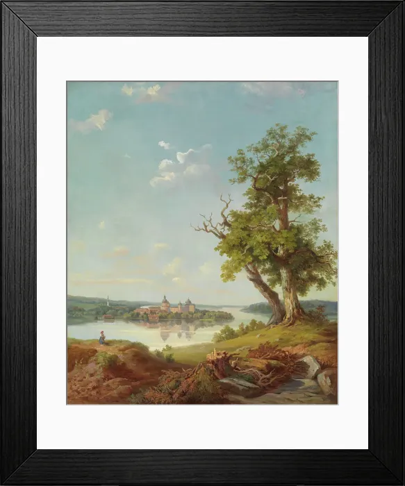 Framed Print : The Castle Gripsholm, 1862. Creator: Charles XV, King of Sweden