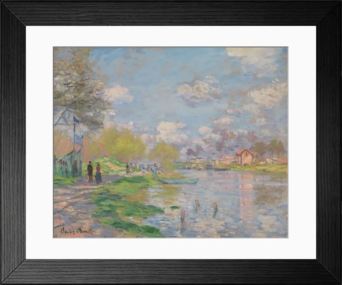 Framed Print : Springtime on the Ile de La Grande Jatte, 1878. Creator: Claude Monet