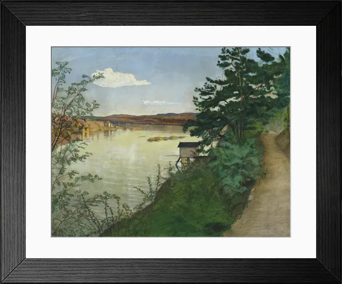 Framed Print : Afternoon sun, 1895. Creator: Harald Sohlberg Framed Print : Afternoon sun, 1895. Creator: Harald Sohlberg