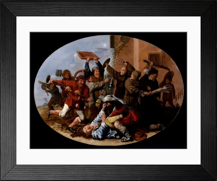 Framed Print : Battle Between Carnival and Lent, about 1633-1634. Creator: Jan Miense Molenaer Framed Print : Battle Between Carnival and Lent, about 1633-1634. Creator: Jan Miense Molenaer