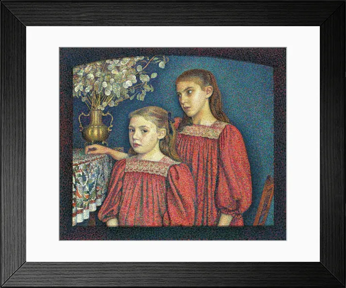 Framed Print : The Two Sisters or The Serruys Sisters, 1894. Creator: Georges Lemmen Framed Print : The Two Sisters or The Serruys Sisters, 1894. Creator: Georges Lemmen