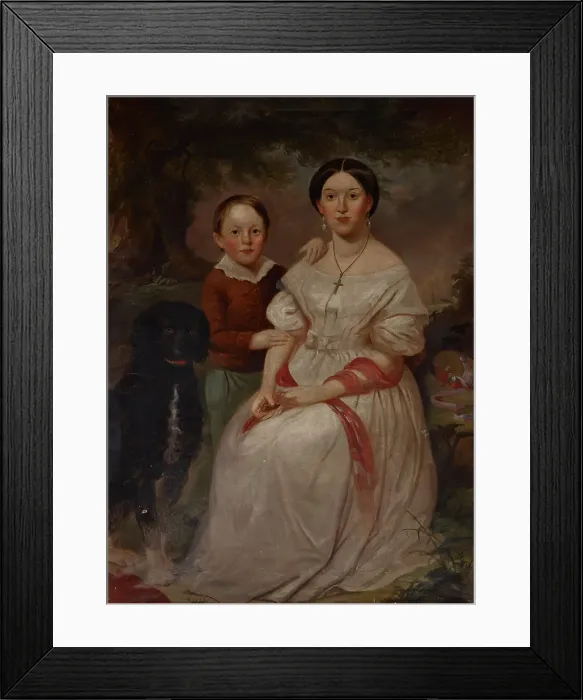 Framed Print : Portrait of Sarah Elizabeth Morrison and Samuel Morrison, 1856. Creator: Jacob Cox Framed Print : Portrait of Sarah Elizabeth Morrison and Samuel Morrison, 1856. Creator: Jacob Cox