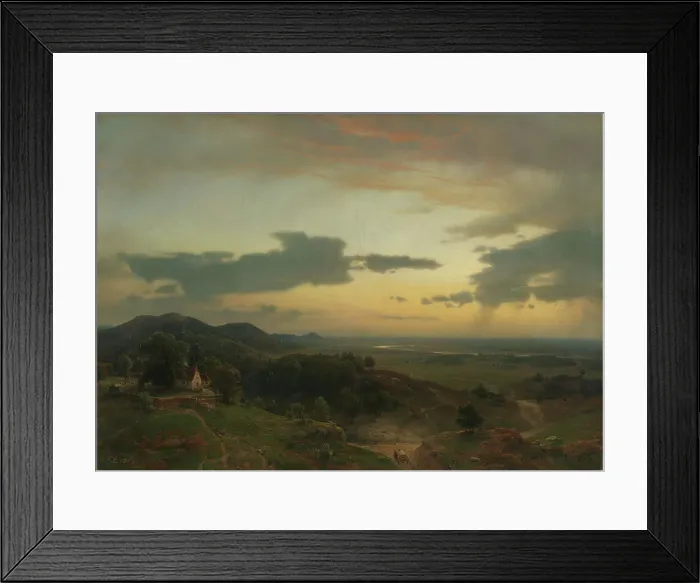 Framed Print : Landscape from the Rhine, 1859. Creator: Karl Friedrich Lessing Framed Print : Landscape from the Rhine, 1859. Creator: Karl Friedrich Lessing