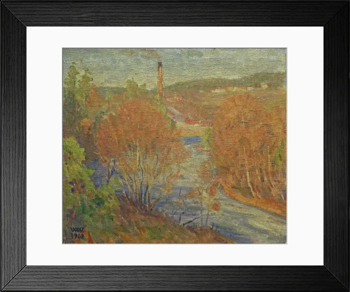 Framed Print : From Lysakerelven, 1908. Creator: Wilhelm Wetlesen Framed Print : From Lysakerelven, 1908. Creator: Wilhelm Wetlesen