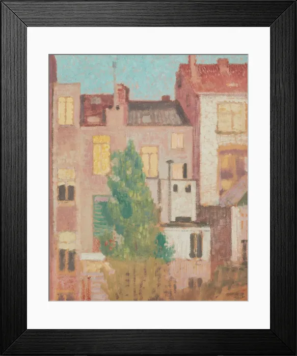 Framed Print : Houses (Maisons), about 1901. Creator: Georges Lemmen Framed Print : Houses (Maisons), about 1901. Creator: Georges Lemmen