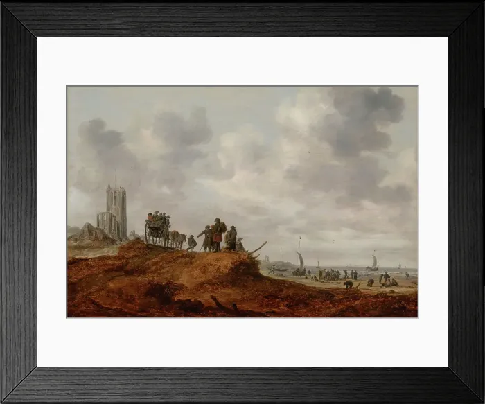 Framed Print : The Old Church at Egmond aan Zee, 1634. Creator: Jan van Goyen Framed Print : The Old Church at Egmond aan Zee, 1634. Creator: Jan van Goyen