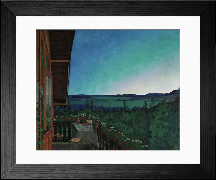 Framed Print : Summer Night, 1899. Creator: Harald Sohlberg Framed Print : Summer Night, 1899. Creator: Harald Sohlberg