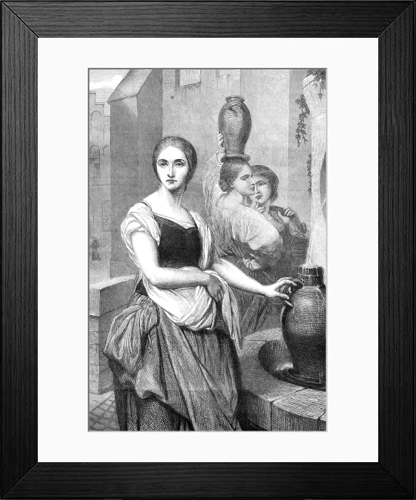 Framed Print : Margaret at the Fountain by Ary Scheffer, from Sir Richard Wallace's Loan Collection, 1872. Creator: William Hollidge Framed Print : Margaret at the Fountain by Ary Scheffer, from Sir Richard Wallace's Loan Collection, 1872. Creator: William Hollidge
