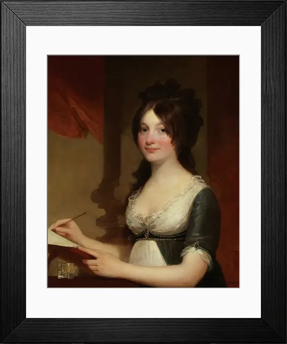 Framed Print : Portrait of a Young Woman, about 1802-1804. Creator: Gilbert Stuart Framed Print : Portrait of a Young Woman, about 1802-1804. Creator: Gilbert Stuart