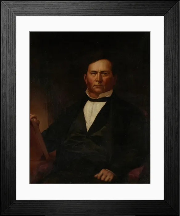 Framed Print : Portrait of Governor David Wallace, about 1840. Creator: Jacob Cox Framed Print : Portrait of Governor David Wallace, about 1840. Creator: Jacob Cox