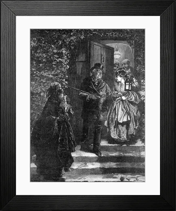 Framed Print : The Last to Go, drawn by F. Barnard, 1872. Creators: Frederick Barnard, William James Palmer Framed Print : The Last to Go, drawn by F. Barnard, 1872. Creators: Frederick Barnard, William James Palmer
