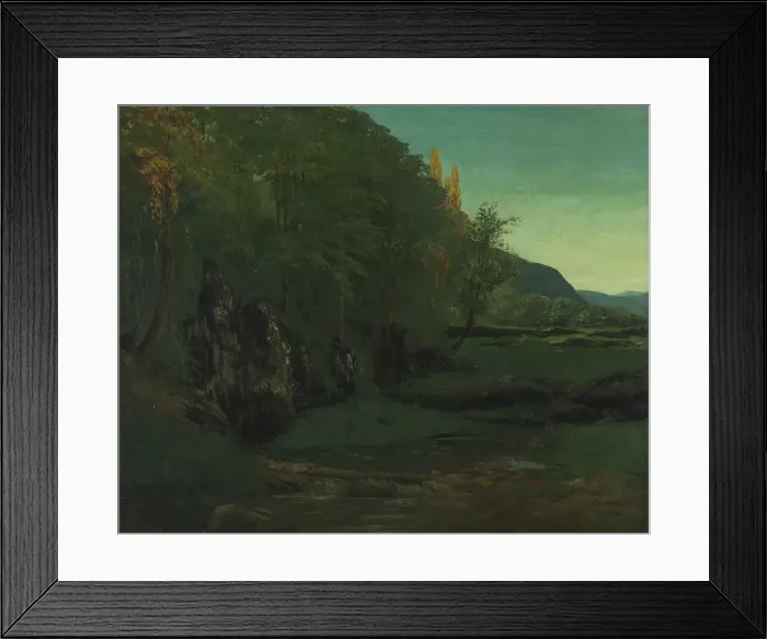 Framed Print : Landscape from Jura, 1868. Creator: Gustave Courbet Framed Print : Landscape from Jura, 1868. Creator: Gustave Courbet