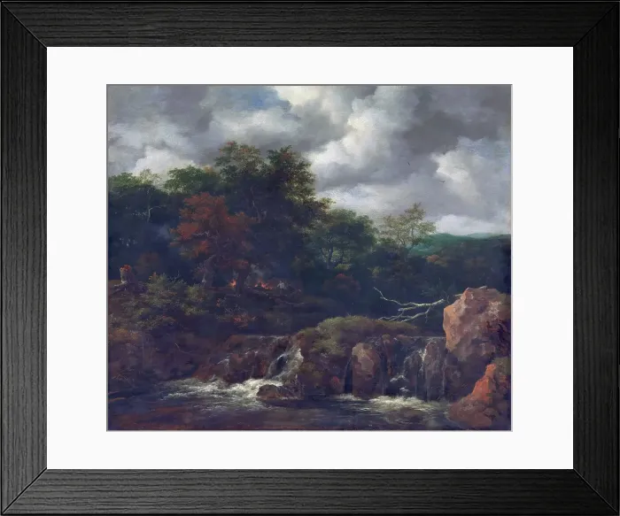 Framed Print : River Landscape, between 1646 and 1682. Creator: Jacob van Ruisdael Framed Print : River Landscape, between 1646 and 1682. Creator: Jacob van Ruisdael