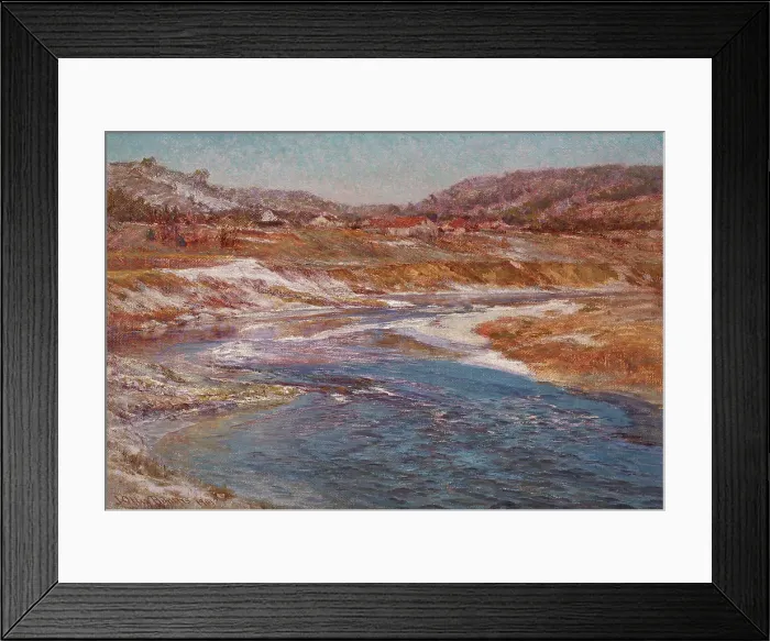 Framed Print : The Wane of Winter, 1901. Creator: John Ottis Adams Framed Print : The Wane of Winter, 1901. Creator: John Ottis Adams
