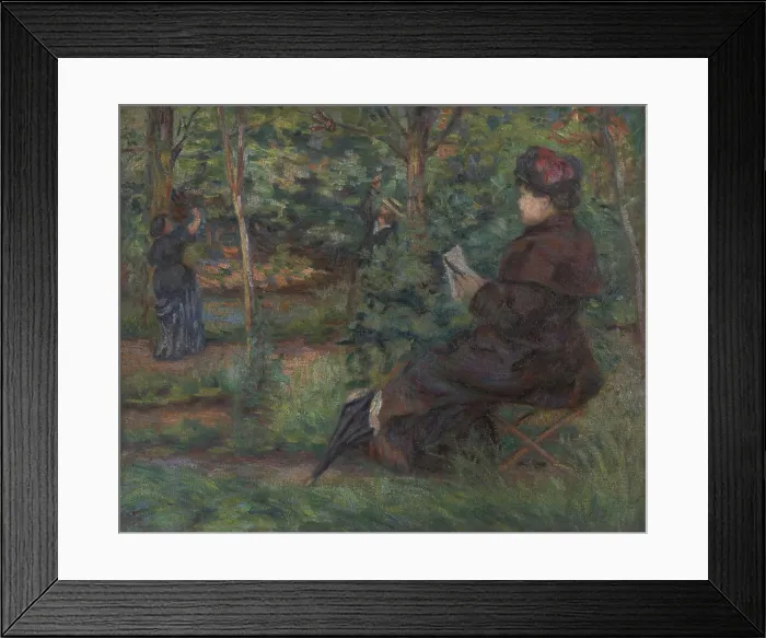 Framed Print : In the garden, c1880. Creator: Armand Guillaumin Framed Print : In the garden, c1880. Creator: Armand Guillaumin
