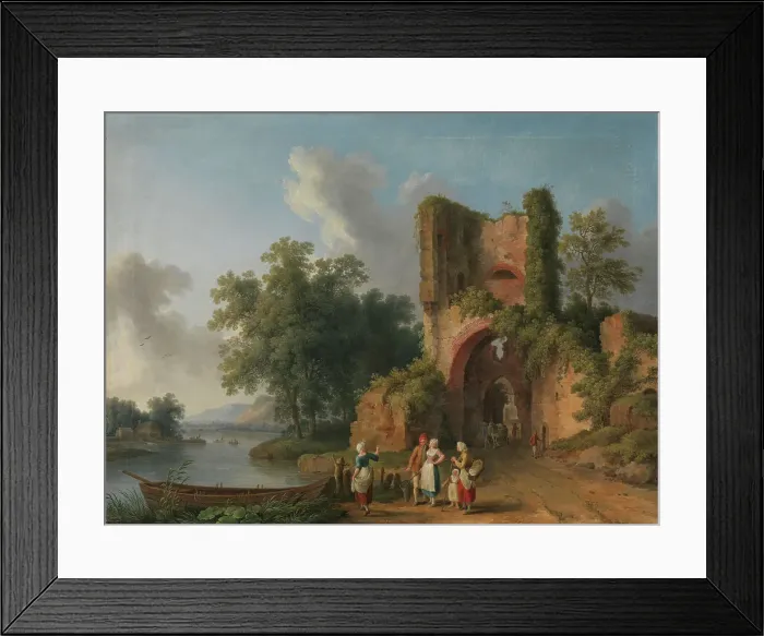 Framed Print : From the Banks of Arques, 1768. Creator: Jacob Philip Hackert Framed Print : From the Banks of Arques, 1768. Creator: Jacob Philip Hackert