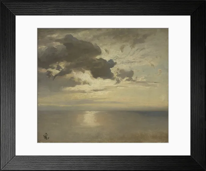 Framed Print : Cloud Study over the Sea, unknown date. Creator: Hans Gude Framed Print : Cloud Study over the Sea, unknown date. Creator: Hans Gude