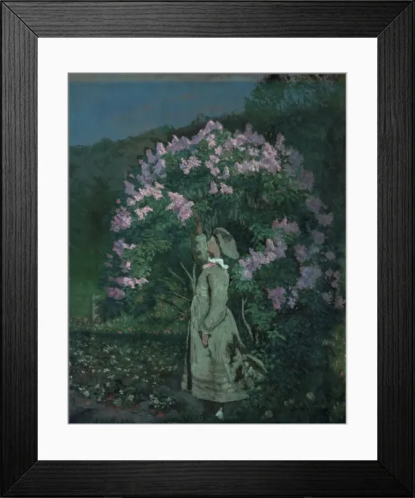Framed Print : The Lilac Bush, 1881. Creator: Olaf Isaachsen Framed Print : The Lilac Bush, 1881. Creator: Olaf Isaachsen