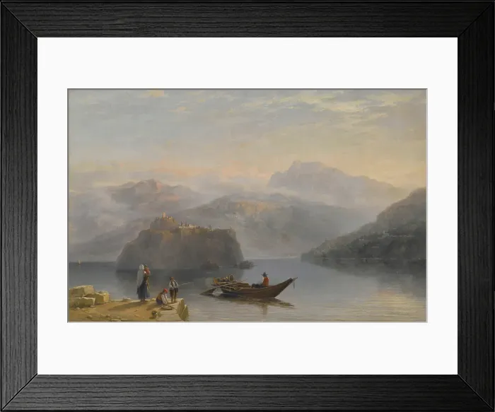 Framed Print : Lago Maggiore (?), about 1860. Creator: James Baker Pyne Framed Print : Lago Maggiore (?), about 1860. Creator: James Baker Pyne