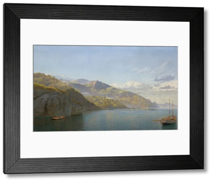 Framed Print : Massa, Bay of Naples, 1864. Creator: John Brett Framed Print : Massa, Bay of Naples, 1864. Creator: John Brett