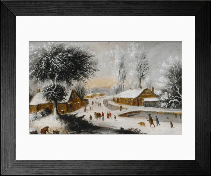 Framed Print : Winter Landscape, possibly 17th century. Creator: Unknown Framed Print : Winter Landscape, possibly 17th century. Creator: Unknown