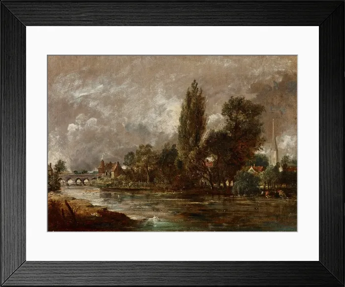 Framed Print : Harnham Bridge, Salisbury, about 1821. Creator: John Constable Framed Print : Harnham Bridge, Salisbury, about 1821. Creator: John Constable
