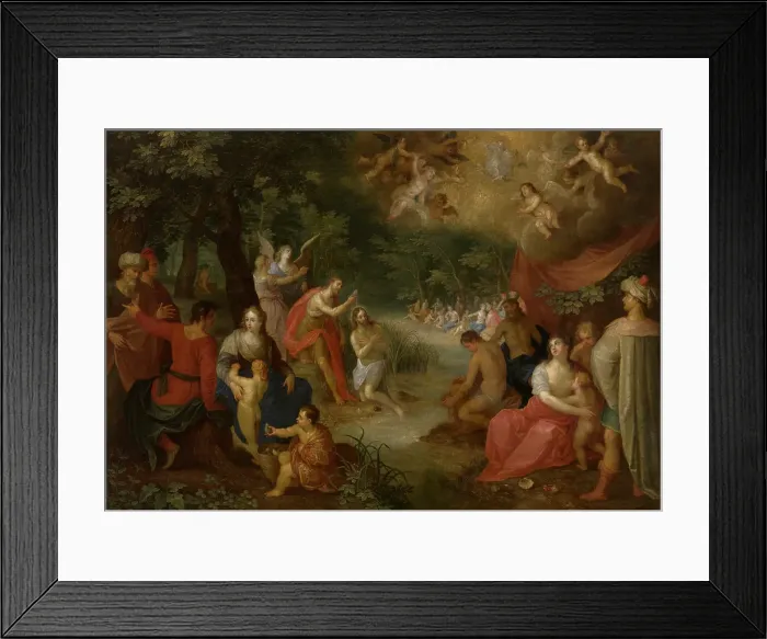 Framed Print : The Baptism of Christ. Creator: Jan van Balen Framed Print : The Baptism of Christ. Creator: Jan van Balen
