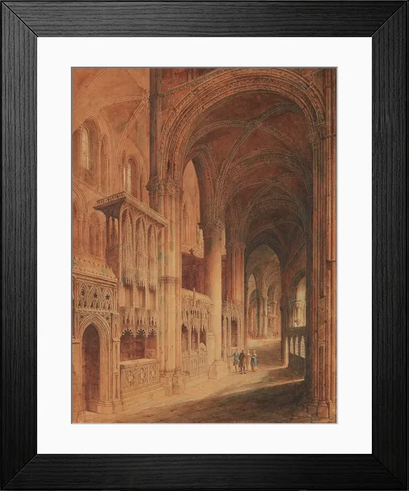 Framed Print : Interior of Westminster Abbey, 1811. Creator: John Coney Framed Print : Interior of Westminster Abbey, 1811. Creator: John Coney