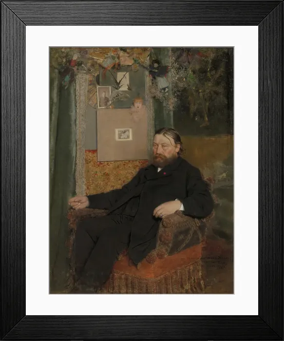 Framed Print : The Composer Peter Benoit, 1883. Creator: Jan Van Beers Framed Print : The Composer Peter Benoit, 1883. Creator: Jan Van Beers