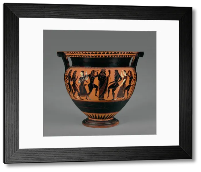 Framed Print : Attic Black-Figure Column Krater, about 520 BC. Creator: Painter of Munich 1736 Framed Print : Attic Black-Figure Column Krater, about 520 BC. Creator: Painter of Munich 1736