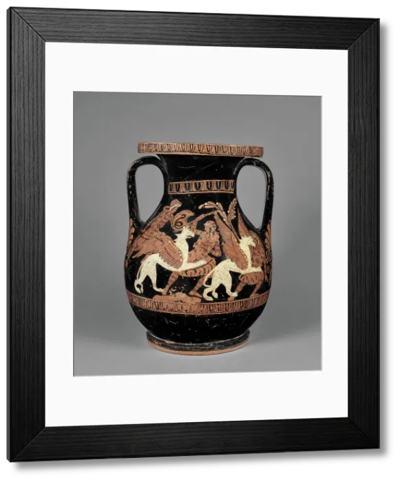 Framed Print : Attic Red-Figure Pelike, Kerch Style, about 380 BC. Creator: Painter of Munich 2365 Framed Print : Attic Red-Figure Pelike, Kerch Style, about 380 BC. Creator: Painter of Munich 2365