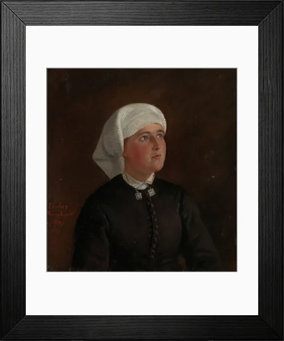 Framed Print : Portrait of Elseberg Herrestvedt, 1871. Creator: Adolph Tidemand Framed Print : Portrait of Elseberg Herrestvedt, 1871. Creator: Adolph Tidemand