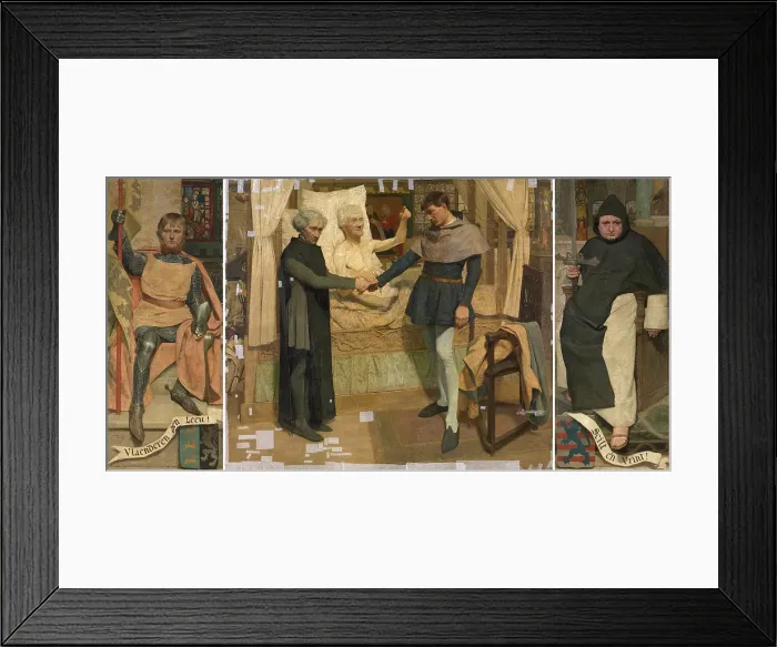 Framed Print : The Liberators of Flanders, (c1280s), 1879. Creator: Jan Van Beers Framed Print : The Liberators of Flanders, (c1280s), 1879. Creator: Jan Van Beers