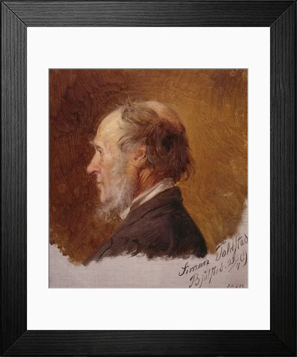 Framed Print : Portrait of Simon Toldstad. Study, 1869. Creator: Adolph Tidemand Framed Print : Portrait of Simon Toldstad. Study, 1869. Creator: Adolph Tidemand