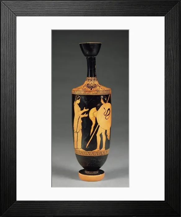 Framed Print : Attic Red-Figure Lekythos, about 450 BC. Creator: Phiale Painter Framed Print : Attic Red-Figure Lekythos, about 450 BC. Creator: Phiale Painter