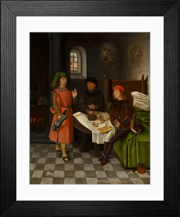 Framed Print : Joseph Explaining the Dreams of the Baker and the Cupbearer, 1500. Creator: Jan Mostaert Framed Print : Joseph Explaining the Dreams of the Baker and the Cupbearer, 1500. Creator: Jan Mostaert