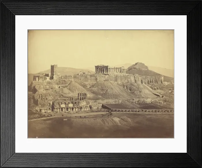 Framed Print : Acropolis, general view from the Hill of Philopappus, southwest, 1865. Creator: Philippos Margaritis Framed Print : Acropolis, general view from the Hill of Philopappus, southwest, 1865. Creator: Philippos Margaritis